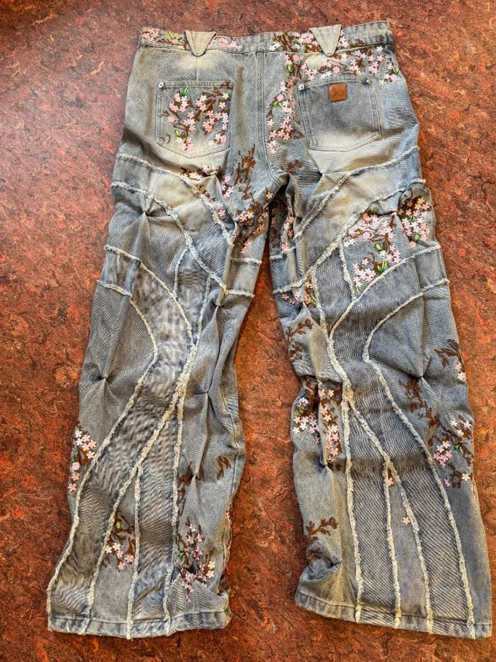 Badson Cherry Blossom Jeans  Unisex  Size XL - Picture 3 of 16